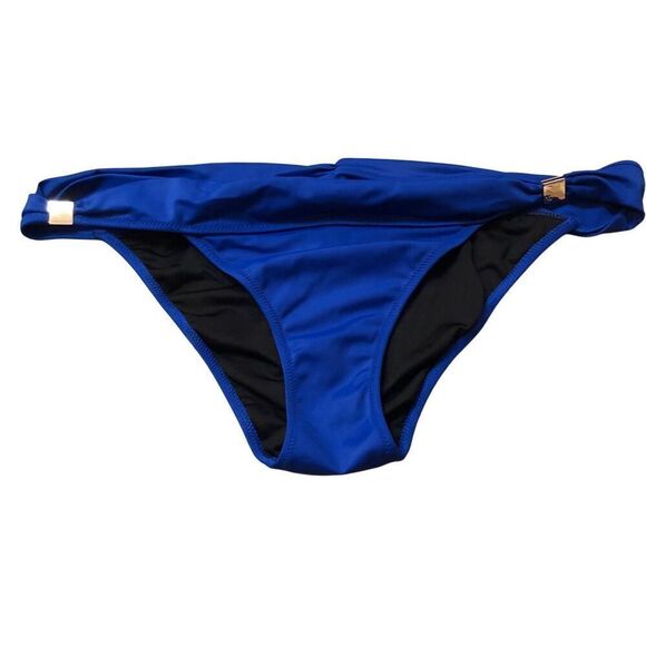 Victoria's Secret Swim The Hottie Cheeky Bikini Bottom Ruched Royal Blue Large - Picture 1 of 8